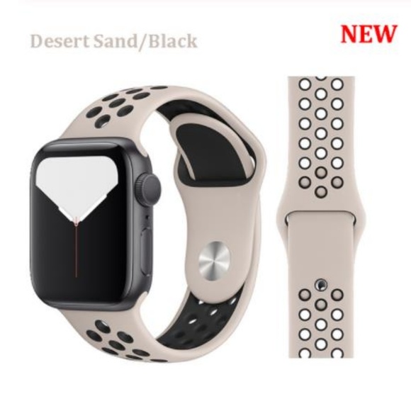 *❤️NEW Sand Black Sport Band For Apple Watch - Picture 2 of 4